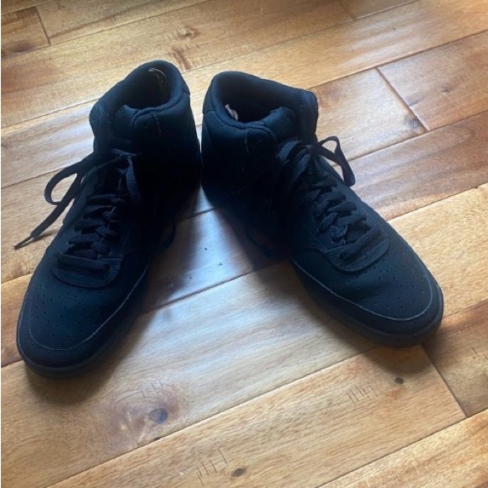 Triple Black Nike Court Vision Sneakers - Picture 2 of 9